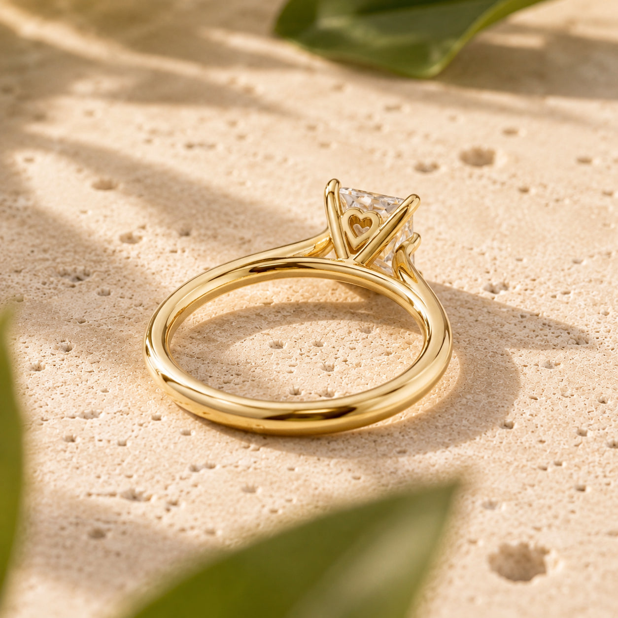 Anillo solitario con diamante de 1 Qt de corte princesa